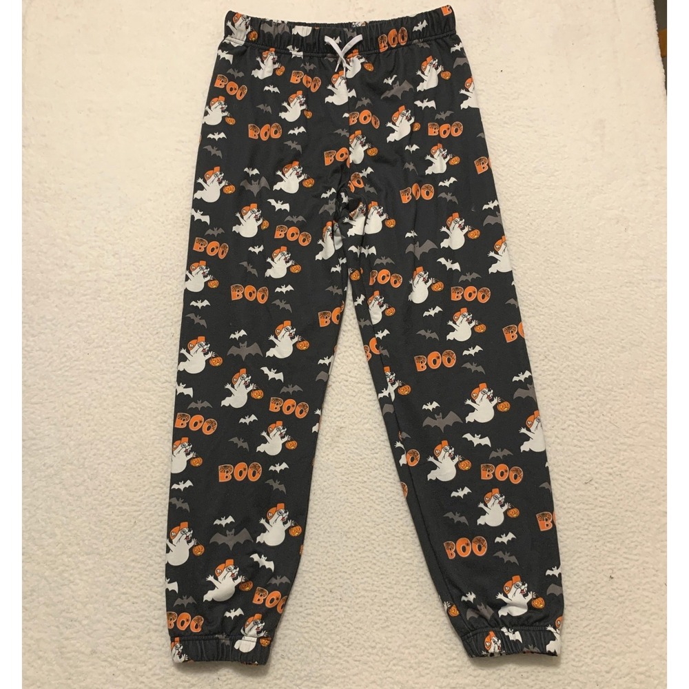 Buc-ee's Halloween Ghost Beaver Pajama Pants Mens XL 32x30 Black Spooky Lounge